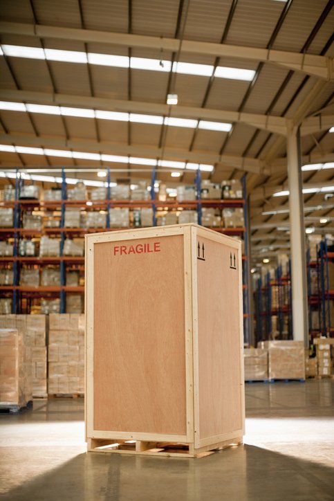 fragile warehouse box